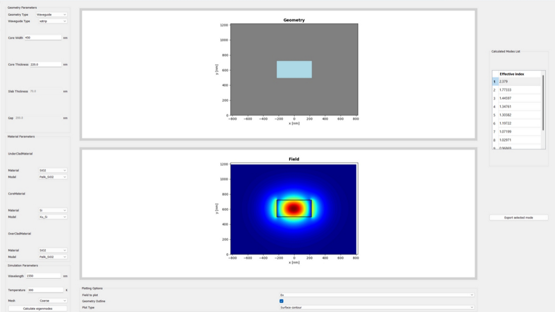 How to Use the Optical Mode Solver from Keysight Photonic Designer